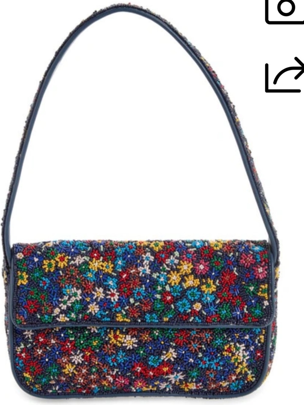 Staud Tommy beaded bag rainbow flower